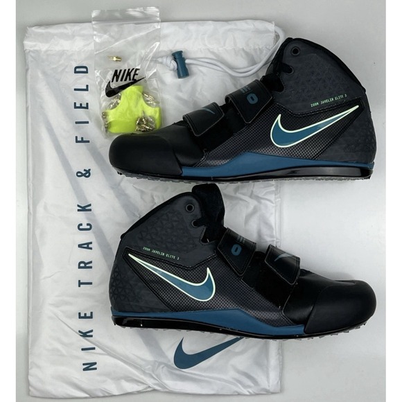 Men Size 14 Nike Zoom Javelin Elite 3 Black Electric Algae FZ9626-001 Tool & Bag